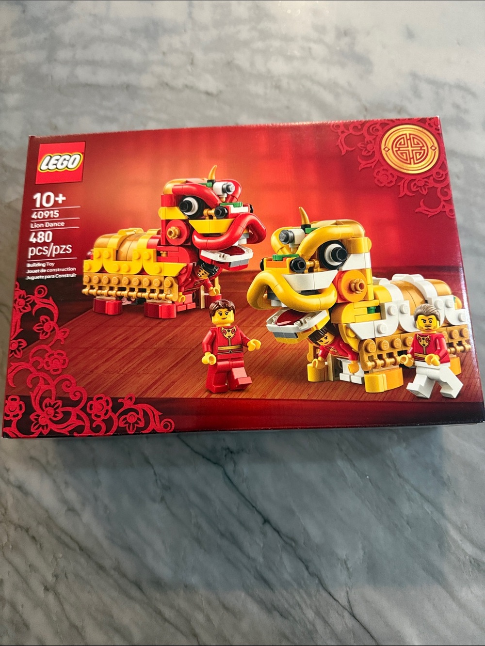 LEGO Lion Dance Pair Set - Red, Yellow & White